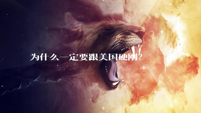 为什么一定要跟美国硬刚？